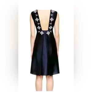 Tory Burch Navy Colton embellished rhinestone dress size 14